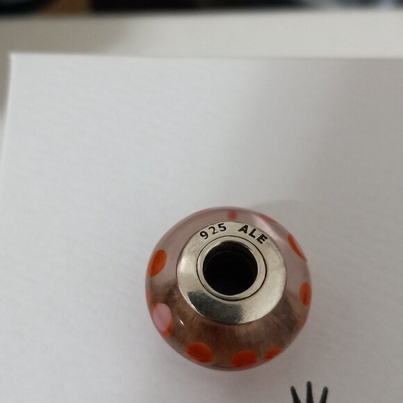 Pandora cinnamon bubbles murano glass charm, EUC - Picture 3 of 4